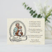 St. Joseph religieuze dank u medeleven Bedankkaart (Staand voorkant)