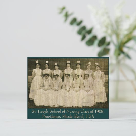 St Joseph School of Nursing Class of 1908 Briefkaart (Staand voorkant)