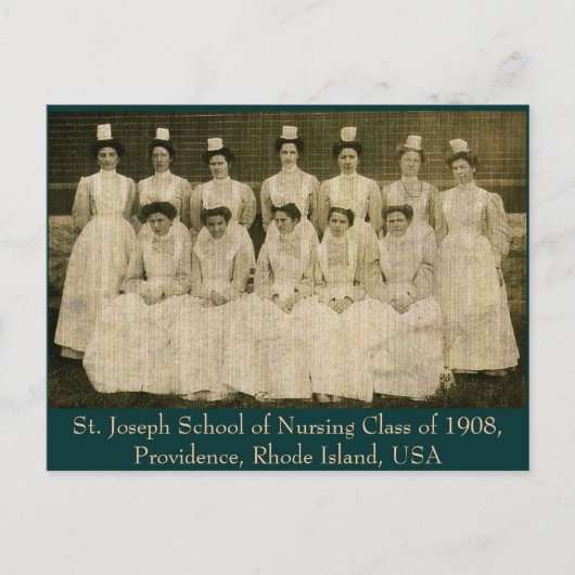 St Joseph School of Nursing Class of 1908 Briefkaart (Voorkant)