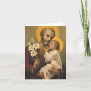 St. Joseph Spiritueel Bouquet Card Kaart