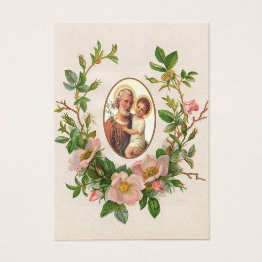 St. Joseph spirituele bloemenruiker Spaanse Heilig Visitekaartje (Voorkant)