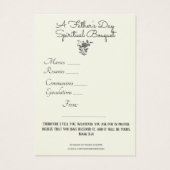 St. Joseph spirituele bloemenruiker Spaanse Heilig Visitekaartje (Achterkant)