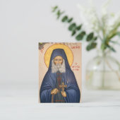 St. Joseph the Hesychast Orthodox Prayer Card      Plaatskaartje (Staand voorkant)