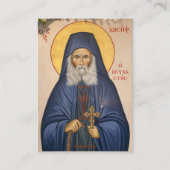 St. Joseph the Hesychast Orthodox Prayer Card      Plaatskaartje (Voorkant)