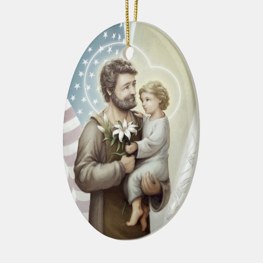 St. Joseph the Protector Keramisch Ornament (Links)
