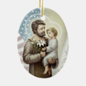 St. Joseph the Protector Keramisch Ornament (Achterkant)