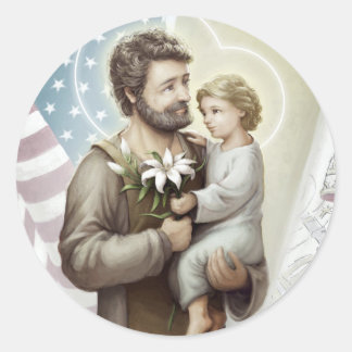 St. Joseph the Protector Ronde Sticker