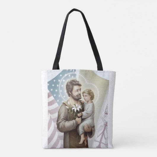 St. Joseph the Protector Tote Bag (Achterkant)