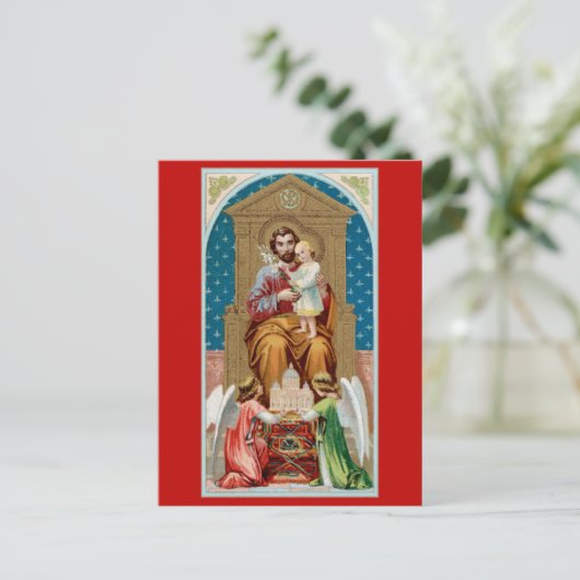 St. Joseph, Toddler CC, Angels met Vaticaanmodel Briefkaart (Staand voorkant)