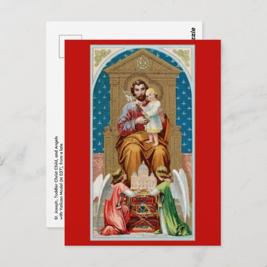 St. Joseph, Toddler CC, Angels met Vaticaanmodel Briefkaart (Voorkant / Achterkant)