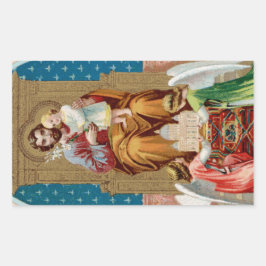 St. Joseph, Toddler CC, Angels met Vaticaanmodel Rechthoekige Sticker