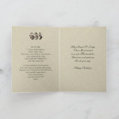 St Joseph Vader Birthday Floral Prayer Kaart (Binnen)