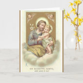 St. Joseph VADERDAG Angels Lily Kaart (Gele Bloem)