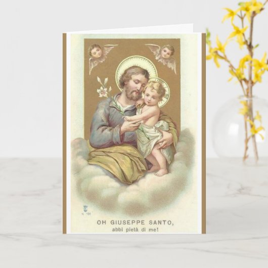 St. Joseph VADERDAG Angels Lily Kaart (Gele Bloem)