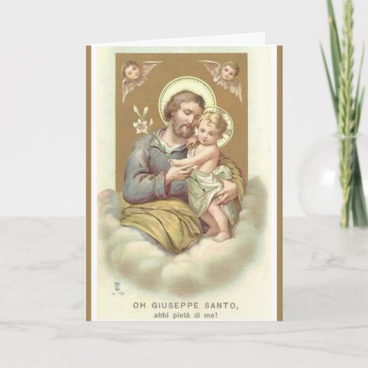 St. Joseph VADERDAG Engelen Lelie Kaart (Voorkant)