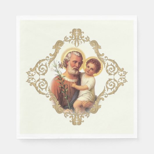 St. Joseph Vaderdag Feest Servetten (Voorkant)