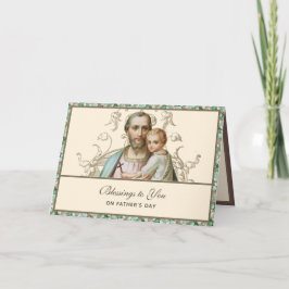 St. Joseph Vaderdag Jezus Religieuze Kaart