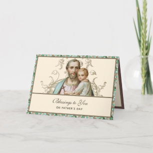 St. Joseph Vaderdag Jezus Religieuze Kaart