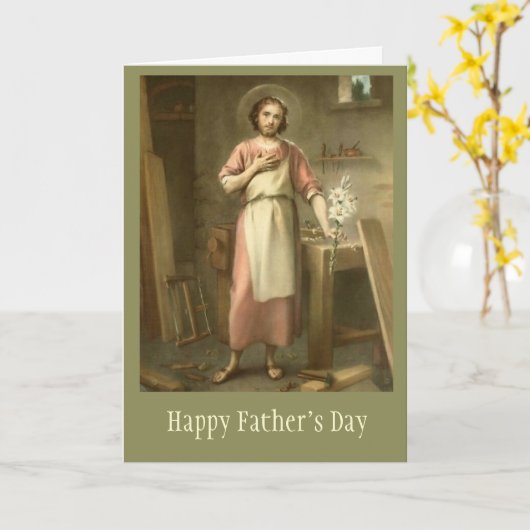 St. Joseph VADERDAG Lily Kaart (Gele Bloem)