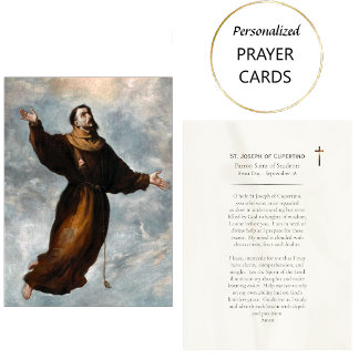 St. Joseph van Cupertino katholieke gebedskaart Plaatskaartje