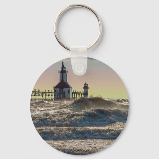 St Joseph Vuurtoren Schilderachtig Sleutelhanger (Voorkant)