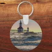St Joseph Vuurtoren Schilderachtig Sleutelhanger (Voorkant)