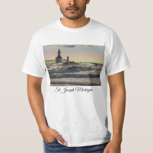 St Joseph Vuurtoren Schilderachtig T-Shirt (Voorkant)
