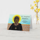 St Josephine Bakhita Feast Day 8 februari Kaart (Gele Bloem)