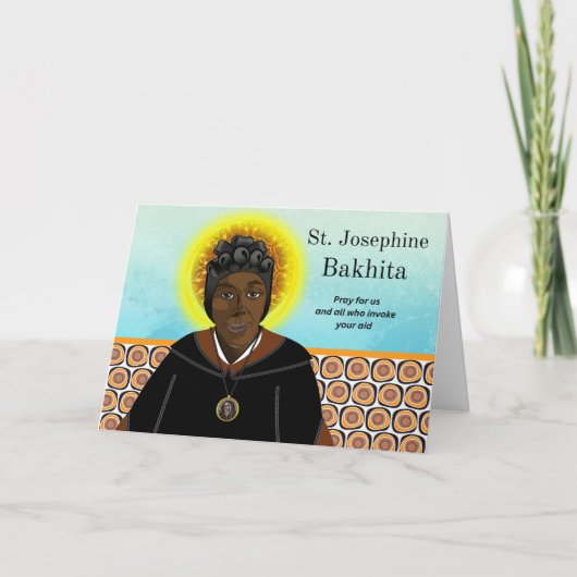 St Josephine Bakhita Feast Day 8 februari Kaart (Voorkant)