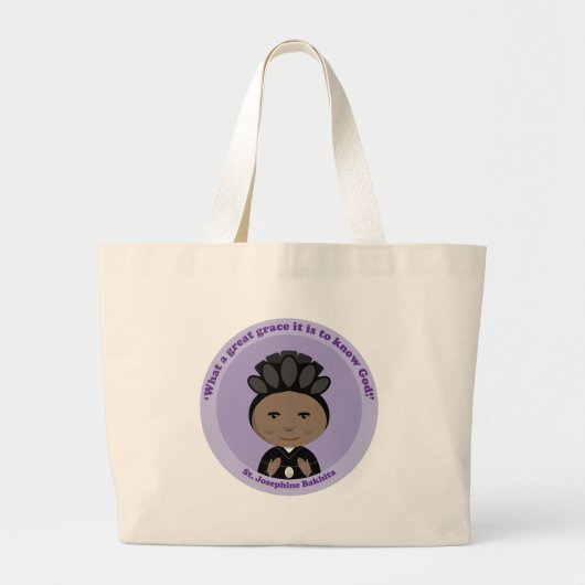 St. Josephine Bakhita Grote Tote Bag (Voorkant)