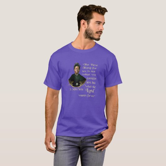 St Josephine Bakhita katholieke Saint-T-Shirt T-shirt (Voorkant volledig)
