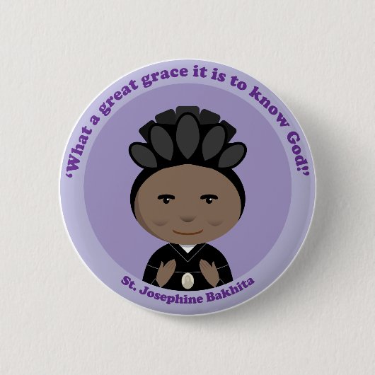 St. Josephine Bakhita Ronde Button 5,7 Cm (Voorkant)