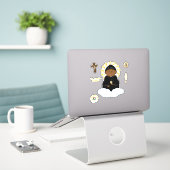 St. Josephine Bakhita Sticker (Laptop op bureau)