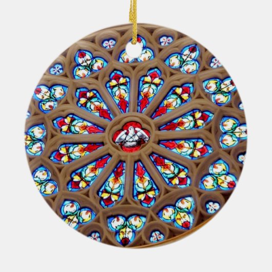 St. Joseph's Cathedraal - Glas in lood Window Keramisch Ornament (Achterkant)