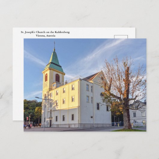 St. Joseph's Church, Kahlenberg, Oostenrijk Briefkaart (Voorkant / Achterkant)