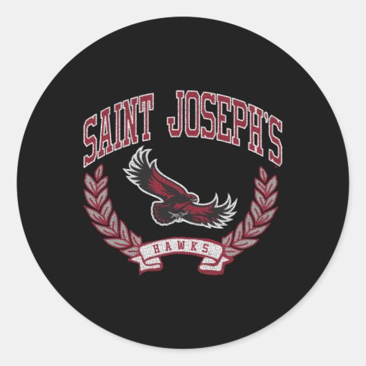 St Joseph's Hawks Victory Grey Ronde Sticker (Voorkant)