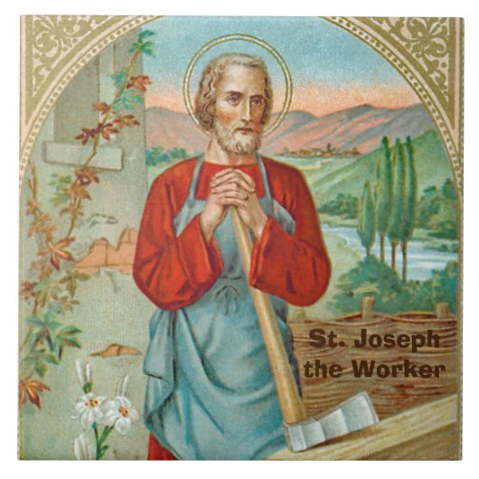 St. Jozef de Werker (BK 31) Tegeltje (Voorkant)