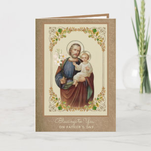 St. Jozef Jezus Vadersdag Katholiek Religieus Kaart