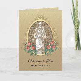 St. Jozef Jezus Vadersdag Katholiek Religieus  Kaart