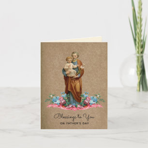 St. Jozef Jezus Vadersdag Katholiek Religieus Kaart
