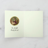 St. Jozef & Kind Jezus decoratief goud Kaart (Binnen)
