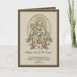 St. Jozef Kind Jezus Feestdag Bloemstuk Kaart