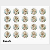 St. Jozef, Kind Jezus, Lily Personeel, Kruis Ronde Sticker (Vel)