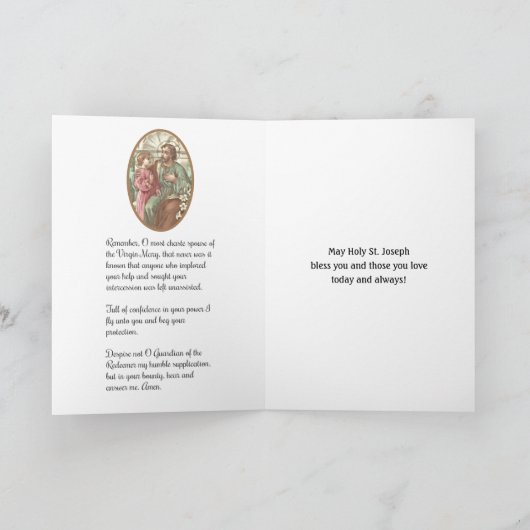 St. Jozef Kind Jezus  Religieuze Kaart (Binnen)