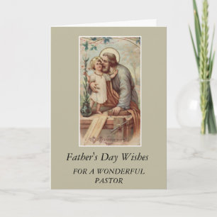 St. Jozef & Kind Jezus Vaderdag PASTOR Kaart
