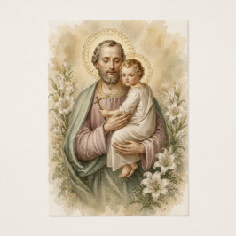 St. Jozef met Kind Jezus Beschermingsgebed Heilig Visitekaartje