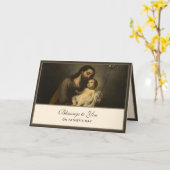 St. Jozef Vaderdag Jezus Religieus Kaart (Gele Bloem)