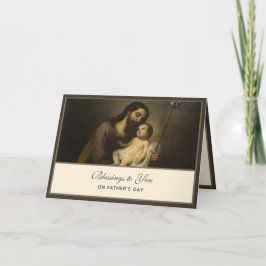 St. Jozef Vaderdag Jezus Religieus Kaart
