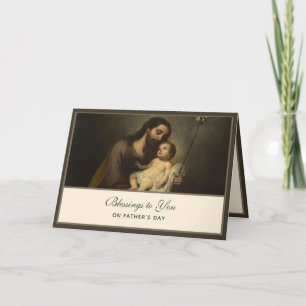 St. Jozef Vaderdag Jezus Religieus Kaart