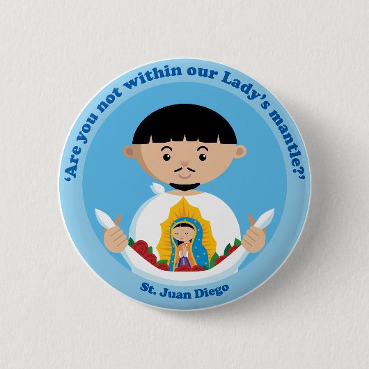 St. Juan Diego Ronde Button 5,7 Cm (Voorkant)